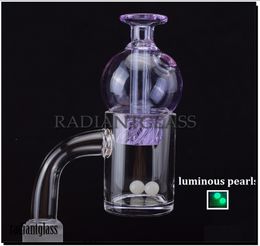 Dab Cap Quartz Banger Nail Accessories with Spinning Bubble Carb Cap and Terp Pearls 10mm 14mm 18mm Joint 45/90 Degrees for Oil Rig