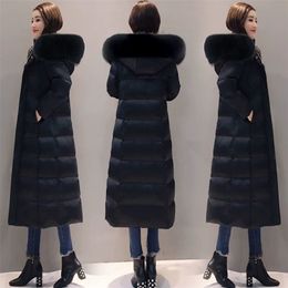 women winter bubble coats down long padded clothes solid Colour black jacket puffer warm thick winter parkas 201128