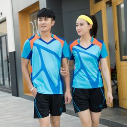 Men and Women Tennis Shirt Set Badminton Clothes Table Clothing Running Shirt Shorts Breathable Quick Dry Sportswear Suit 220520