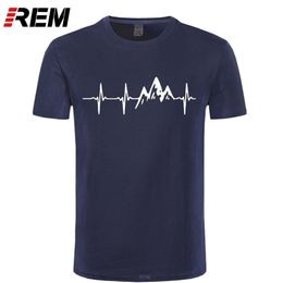 REM Mountain Heartbeat T-Shirt Fashion Funny Birthday 100% Cotton Short Sleeves T Shirts Causal O-neck Tops Tees Hip Hop 220504