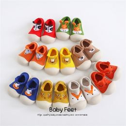 Baby sock Shoes Anti-slip Spring Cartoon animal Shoes Baby Girl baby boy Soft Rubber Sole shoes LJ201214