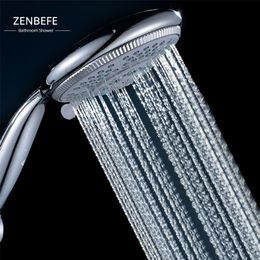 ZENBEFE Large multi-function shower head with switch can turn off the water handheld 220401