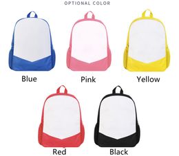 DIY Office Supplies Sublimation Blank Polyester Backpacks Heat Transfer Printing School Student Bag School Opening Gift B6