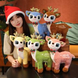 Stuffed Animals Wholesale 35cm Christmas Milu Deer Plush Doll Soft Plush Animal Plushs Dolls Gifts for Kids Birthday Gift