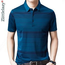 Brand Casual Summer Striped Short Sleeve Polo Shirt Men Poloshirt Jersey Luxury Mens Polos Tee Shirts Dress Fashions 50548 220402