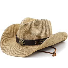 Spring Summer Hat for Women Men Wide Brim Panama Sun Straw Hats Travel Beach Jazz Fedora Hat