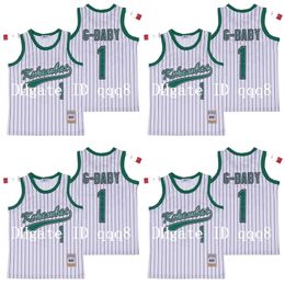 NC01 Top Quality 1 Movie Hardball #1 Jarius G-Baby Evans white DeWayne Warren Stitched Kekambas Film Basketball Jerseys