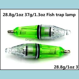 Fishing Accessories Sports Outdoors 5Pcs 28.8G/1Oz 37G/1.3Oz Fish Trap Lamp Blink Light Attraction Deepwater Last 30 Hours Gathering Stock