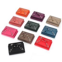 Wallets Royal Bagger Genuine Cow Leather Short Wallet Women Small Motorcycle Fashion Coin Purse Tri-fold Card Holder For LadiesWallets