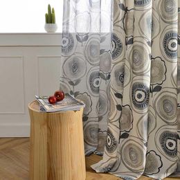 Curtain & Drapes Modern Printed Blackout Curtains For Bedroom Floral Cotton Thick Window Living Room Kitchen Blind Ready MadeCurtain