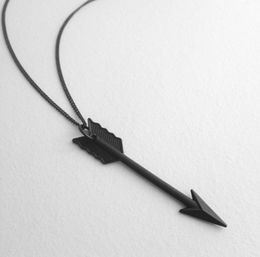 Pendant Necklaces Fashion Arrow Necklace ARCHER Black Bronze Large Extra Long Bohemian Fringe Female Jewellery Gift MenPendant