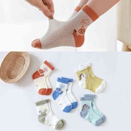 CouplesParty Summer Spring Baby Socks Cotton Animal Cartoon Cute Children Socks Mesh Thin Beautiful Colorful Socks J220621