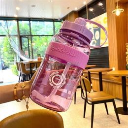 2 Litre Large Capacity Fitness Sports Bottle Plastic with Straw Girl Outdoor Climbing Drink Bottles Kettle BPA free AA