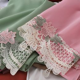 New Chiffon Good Stitching Plain Hijab Wedding Style Muslim Lace Scarf Shawl Islamic Soft Turban Head Wraps Headband