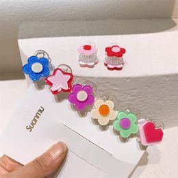 New Cute Children's Simple Mini Flower Grab Clip Hair Accessories Fashion Korean Sweet Girl Princess Hair Claws Headwear