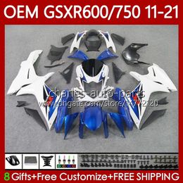 Injection Body For SUZUKI GSXR-600 600CC 750CC blue white blk GSXR 600 750 CC K11 11-21 121No.75 GSXR600 GSXR750 11 12 13 14 15 16 GSXR-750 2017 2018 2019 2020 2021 Fairings