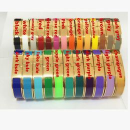 Titanium Steel gold silver Bracelet Bangle for Women Designer Bracelets Jewellery letter Buckle Wristband 31 enamel Colours