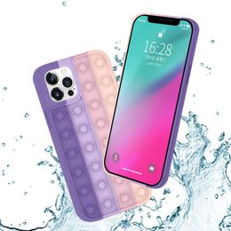 Stock Fidget Case Decompression Silicone Phone Cases For 12 11 Pro Xs Max Xr 7 8 Plus Huawei Mate30 Mate40 P40