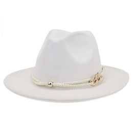 Fedoras Hats for Women Winter Autumn Wide Brim Panamas Felted Men Caps Women's Elegant Jazz Hat