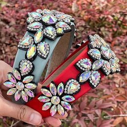 Lyxig charmig aaa zirkonkristall handgjorda pannband för kvinnor färg hårband tillbehör bröllop smycken