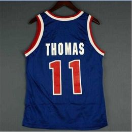 Chen37 Custom Men Youth women Vintage Isiah Thomas Vintage College basketball Jersey Size S-6XL or custom any name or number jersey