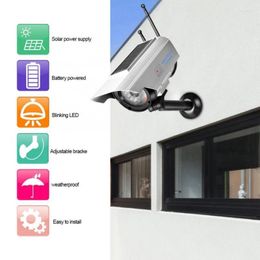 Cameras IP Dummy Fake Camera Solar Power Outdoor Simulation CCTV Waterproof Security Surveillance With LED LightIP