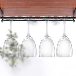 Hooks & Rails Wine Glass Rack Kitchen Metal Goblet Display Stand Dining Bar Cup Hanging Holder Drinking Glasses Stemware Shelf Accessories