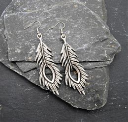 Dangle & Chandelier Jewelry Bohemian Tribal Style Peacock Feather Earrings Temperament Retro Stud Women Gift WholesaleDangle