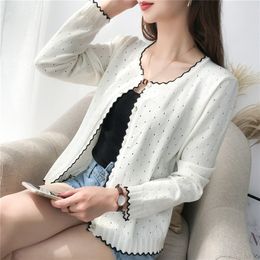 9254 Short style Knitted cardigan with shawl and thin sweater 9 rows and 2 rows on 31 2 floor LJ200815