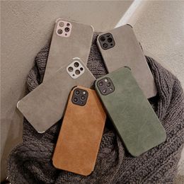 Luxury Lambskin PU Leather Case For iPhonLeather Phone Case For iPhone 13 12 11 Pro Max 7 8 Plus Soft Silicone Shockproof Back Cover