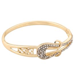 Bangle Sunspicems Morocco Thin Women Bracelet Arabic Crystal Chic Bowknot 18K Gold Color Dubai Bride JewelryBangleBangle