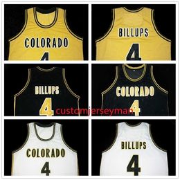 Nc01 college basketball retro colorado CHAUNCEY #4 BILLUPS jerseys throwback Mens Stitched jersey Custom made size S-5XL