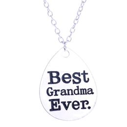 Pendant Necklaces Grandma Ever Necklace Water Drop Shaped Vintage For Family Grandmother Jewellery Gift AccessoriesPendant