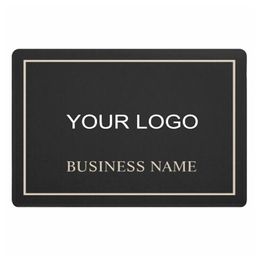 Modern Black and Gold Company Business Personalised Welcome Door Mat High Quality Custom ing Rug Carpet Doormat Floor 220607