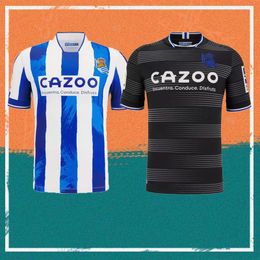 22/23 Jersey de futebol Real Sociedad 2022 Merino Portu Oyarzaba Maillots Away X.Prieto Silva Willian J Januzaj Isak Football Uniform Sale
