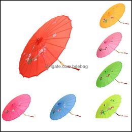 Umbrellas Japanese Chinese Oriental Parasol Handmade Fabric Umbrella For Wedding Party Pography Props Lx6477 Drop Delivery 2021 Household Su