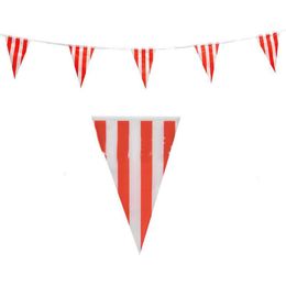 Decorative Flowers & Wreaths Advertising Hanging Flags Striped Pennant Ban 1 Set Of 10/30M Plastic Rope Carnival Themed PartyDecorative