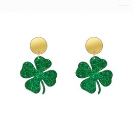 Dangle Earrings & Chandelier Glitter Acrylic Cute Four-leaf Clover Drop For Women Trendy Jewelry Fashion AccessoriesDangle
