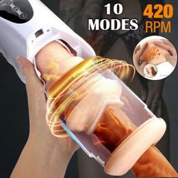Automatic Rotation Male Masturbator Cup Sucking Heating Blowjob Machine Masturbation Interactive Voice Real Vagina sexy Toy