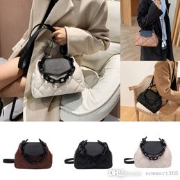 2022 New Style Women Bags Embroidered Color Matching Chain Dumpling Bag Single Shoulder Messenger Handbag