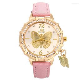 Wristwatches Leather Quartz Women's Watch Ladies Fashion Women Clock 2022 Lady Female &5