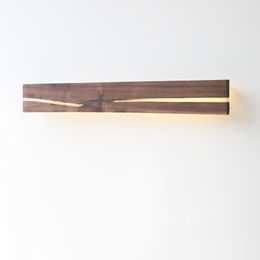 Wall Lamp Long Antique Wood Crack Walnut Oak Elm LED Indoor Sconce For Study Bedroom Nordic Resin Lights FurnitureWall