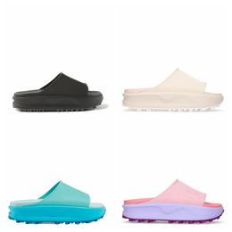 womens fashion Platform Designer Slippers 25mm Miami Rubber Wedge Sandals womens slides with box and dust bag