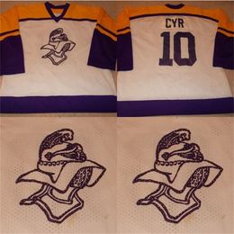 CeoMit TG- Knights Game WornUsed High School Minnesota Hockey Jersey 100% Stitched Embroidery s Hockey Jerseys
