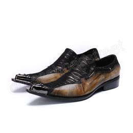 Fashion Gentleman Dress Shoes Pointed Toe Party Business Men Genuine Leather Shoes Mens Formal Oxford Shoes