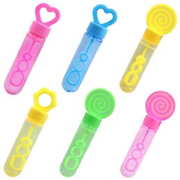 Other Festive Party Supplies 20pcs Kids Heart Lollipop Mini Bubble Wand Favor Toy Bath Time Gifts Girls Birthday Baby Shower Not Included Water 230206