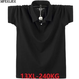 men plus size big summer Shirts simple 8XL 9XL 10XL 12XL cotton short sleeve tees loose 58 60 62 64 66 68 casual shirt tops gray T200505