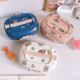 Dinnerware Sets Ins Cartoon Kitchen 850ml Lunch Box Storage Container Children Kids School Office Works Portable Bento Boxs 2022 SetsDinnerw