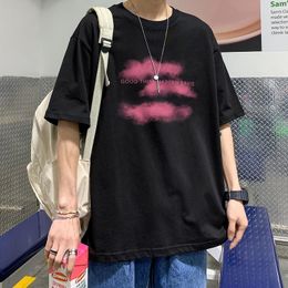 Men's T-Shirts Men's Short Sleeve Printed T-shirt Woman Casual Oversize Tops Korean Street Wear Male Harajuku Fashion Hip HopMen's