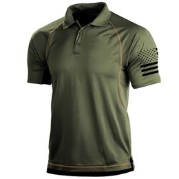 Men's T-Shirts Summer Outdoor Activities Tactical Sports Polo Collar Bottoming Sweatshirts 220504